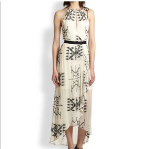 Silk Chiffon Geometric Print Dress